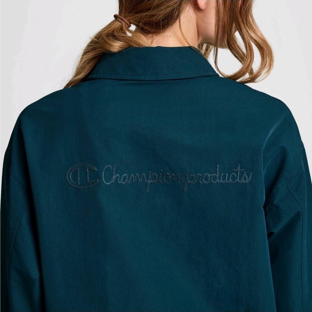 Champion Women's Snap Front Top, Blue, Size XL - Picture 4 of 6